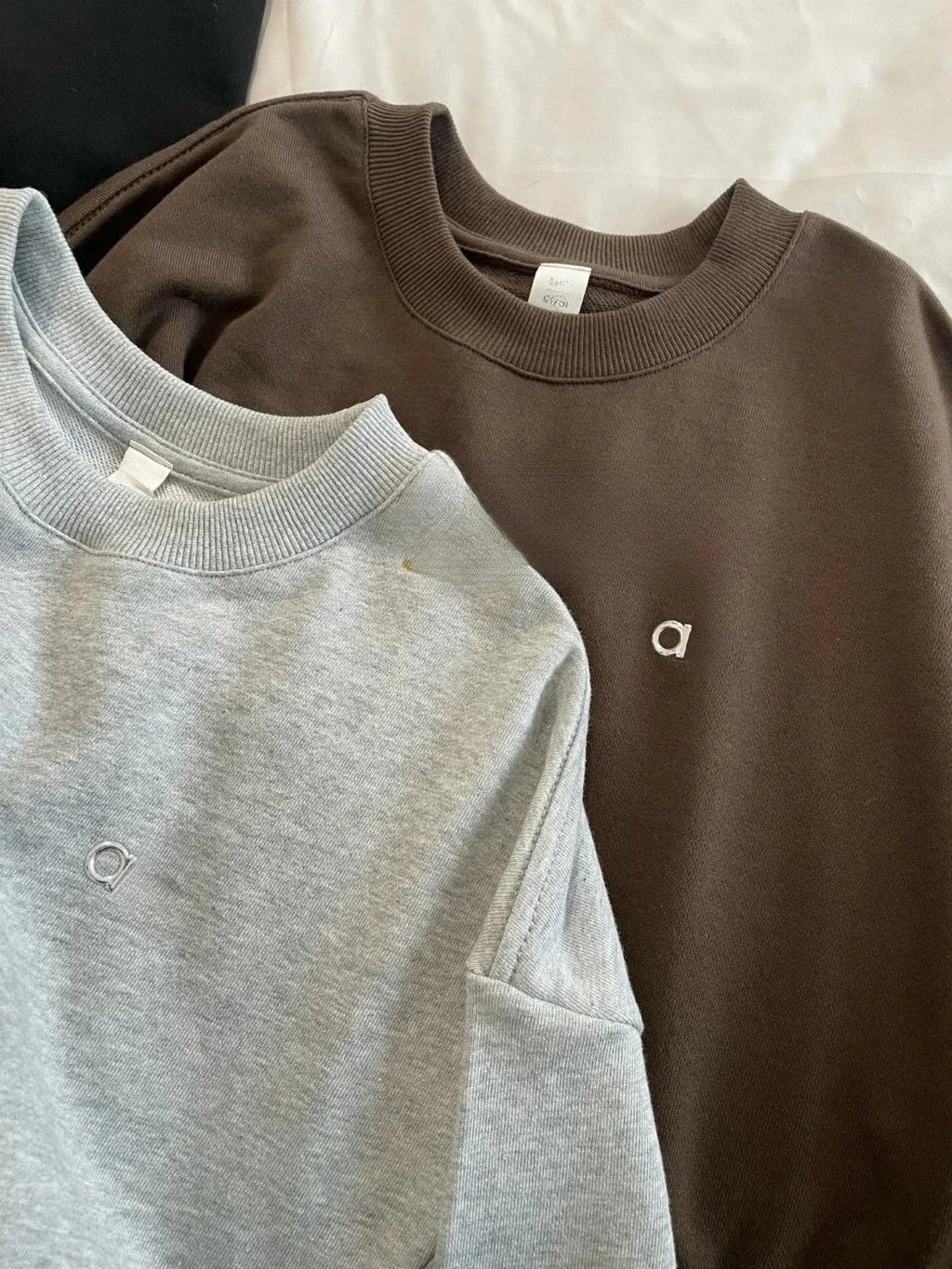 Women's Sports Sweatshirts O Neck Solid Black Red Classic Letter Loose Casual Pullovers Fashion Long Sleeve Hoodies for Women