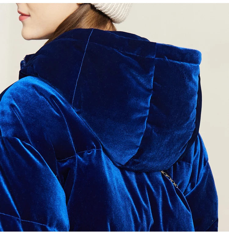 AMII Minimalism Down Jackets Women 2024 Winter Commuter Elegant Solid Thicken Warm Loose Coats Casual Hooded Jackets 72270100