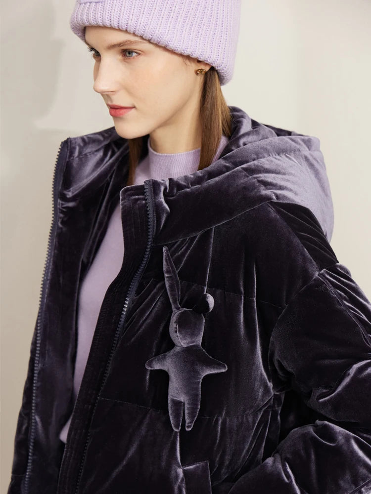 AMII Minimalism Down Jackets Women 2024 Winter Commuter Elegant Solid Thicken Warm Loose Coats Casual Hooded Jackets 72270100