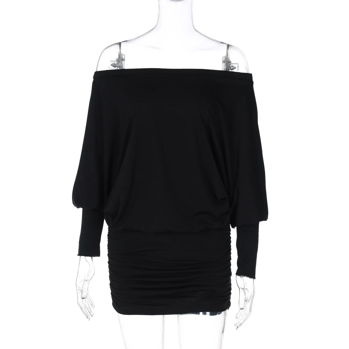 2025 Spring New Product Sexy Pure Desire Style strapless one neck pleated tight fitting hip hugging dress