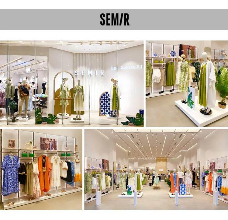 Semir Mid-Length Down Jacket Women Hooded Loose Fit Waist Cinching 2025 New Winter Minimalist Style