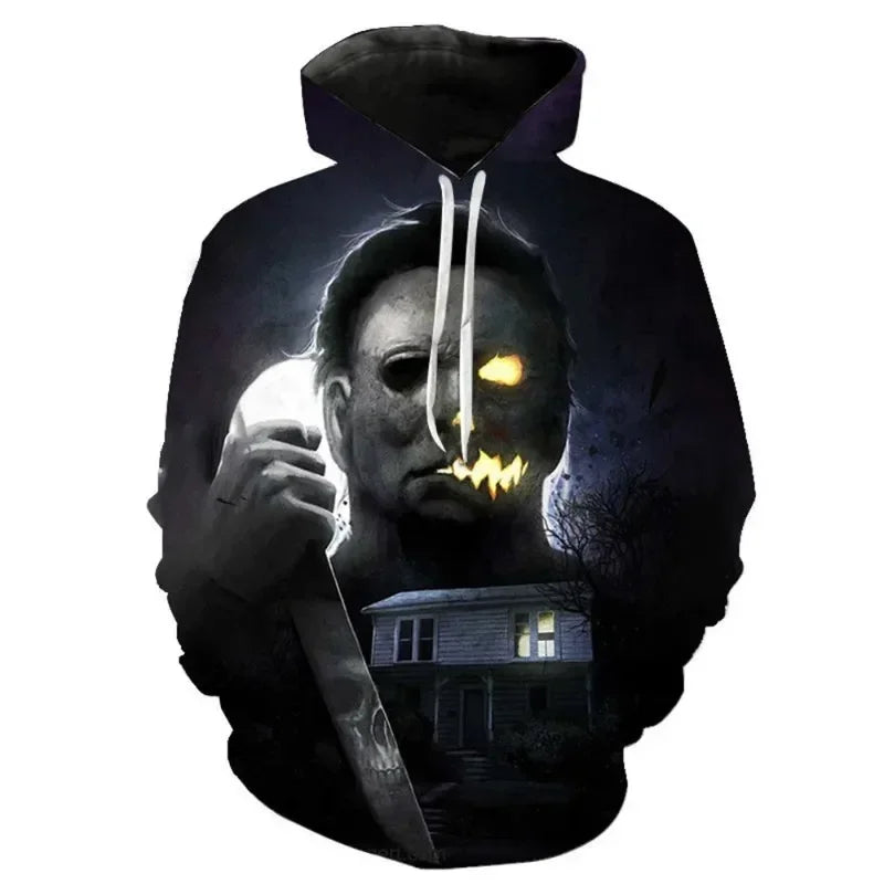 Halloween Horror Killer 3d Print Men/Women Hoodie Casual Oversized Pullover Fashion Popular Sweatshirt Trend Tops Men Clothing