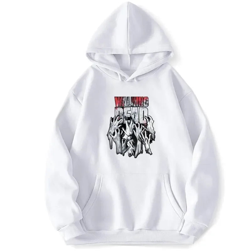 Halloween The Walking Dead Hoodies Horror Scary Print Men Woman Y2k Hoodie Streetwear Sweatshirts Harajuku Pullovers Clothing
