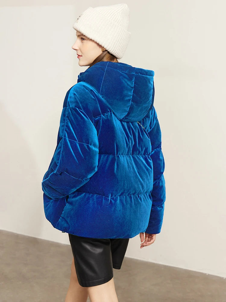 AMII Minimalism Down Jackets Women 2024 Winter Commuter Elegant Solid Thicken Warm Loose Coats Casual Hooded Jackets 72270100