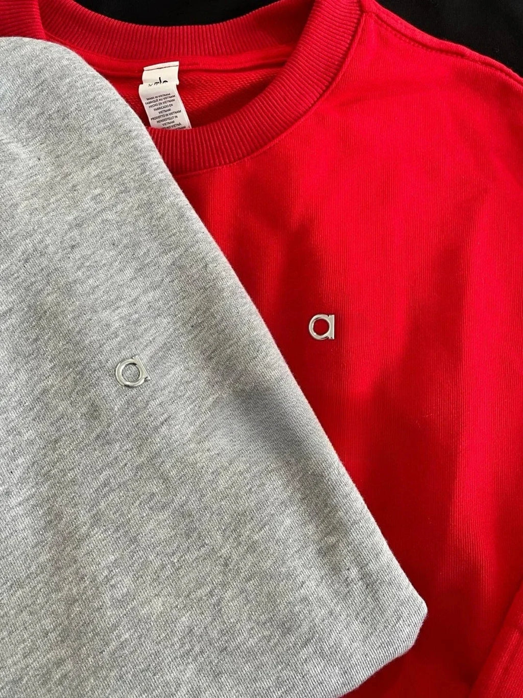 Women's Sports Sweatshirts O Neck Solid Black Red Classic Letter Loose Casual Pullovers Fashion Long Sleeve Hoodies for Women