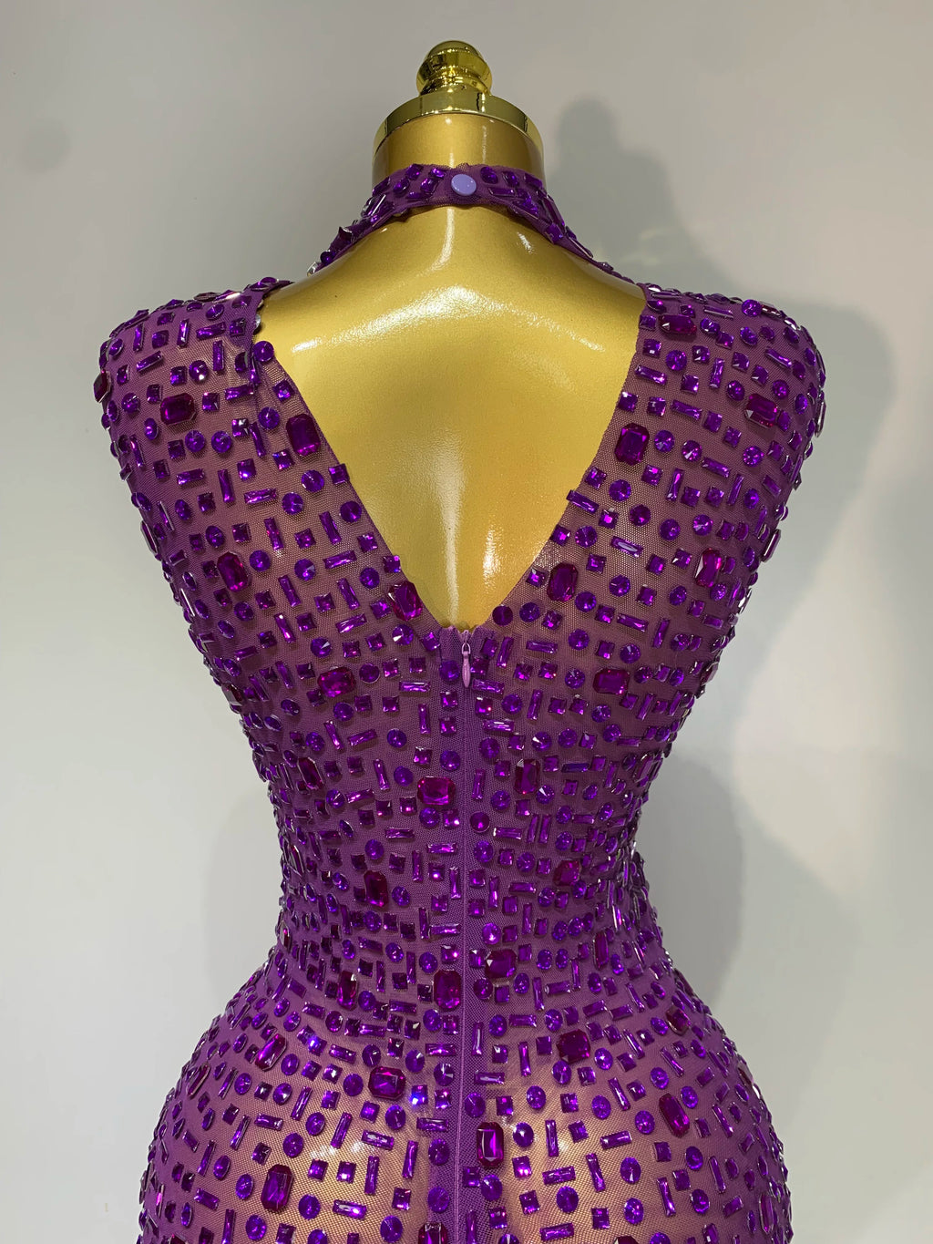 Sparkly Rhinestone Sleeveless Stretch Long Dress Women Sexy Mesh Celebrate Evening Prom Luxury Birthday Dress Evening Party Wear