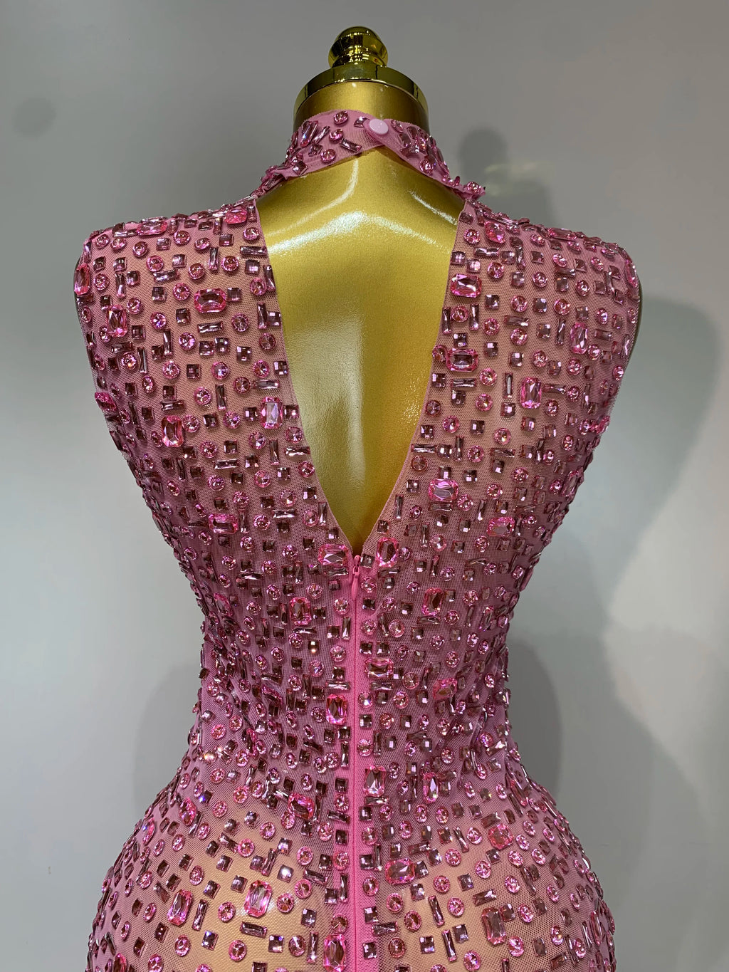 Sparkly Rhinestone Sleeveless Stretch Long Dress Women Sexy Mesh Celebrate Evening Prom Luxury Birthday Dress Evening Party Wear