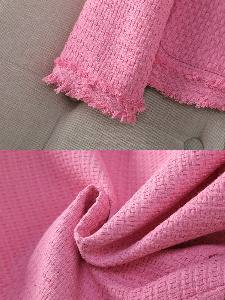 Fashion Pink Beige Blue Black Casual Ladies Blazer Women Long Sleeve Single Breasted O-Neck Slim Female Autumn Winter Jacket