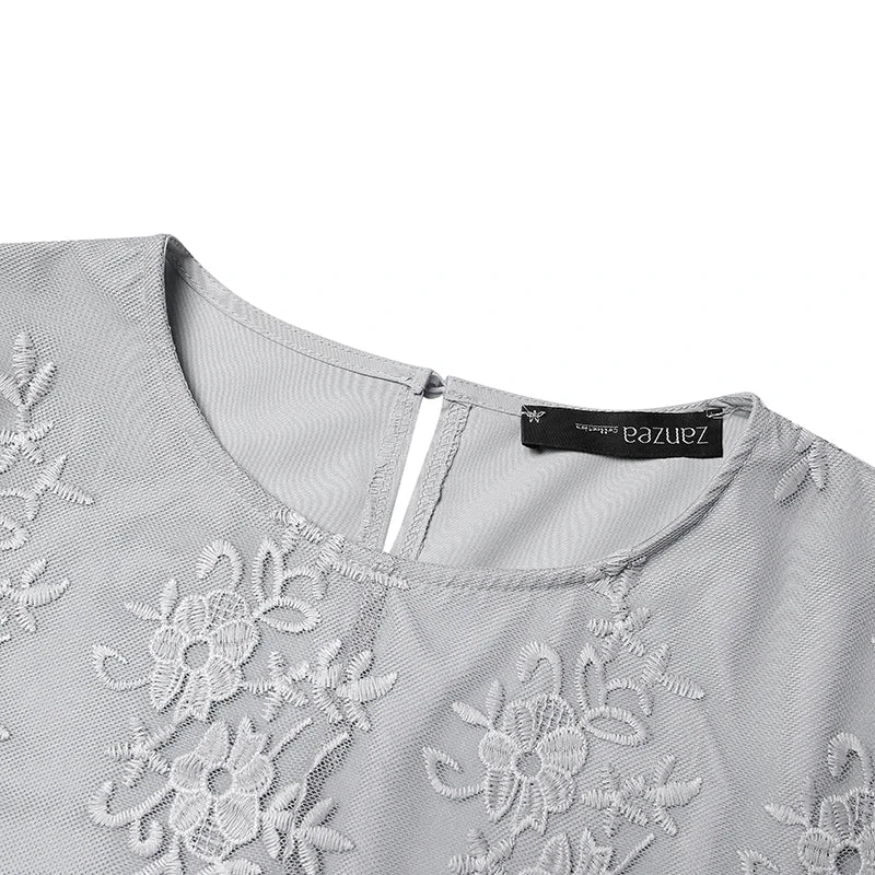 ZANZEA Autumn Lace Patchwork Maxi Dresses Muslim Abaya Hijab Dress Women Long Sleeve O Neck IsIamic Robe Vestidos Kaftan 2025