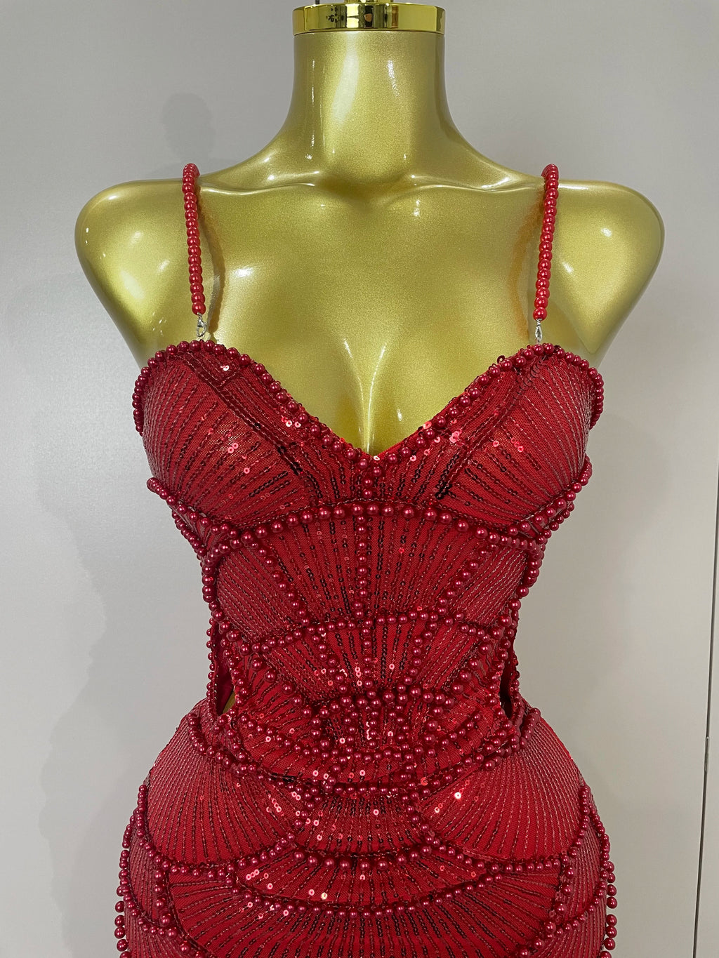 Women Hot Sale Sleeveless Sexy Strap Pearl Beading Sequins Bodycon Long Dress Celebrate Evening Party Birthday Outfit Vestido