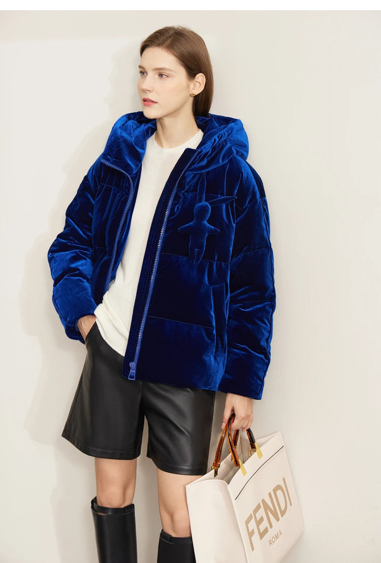 AMII Minimalism Down Jackets Women 2024 Winter Commuter Elegant Solid Thicken Warm Loose Coats Casual Hooded Jackets 72270100