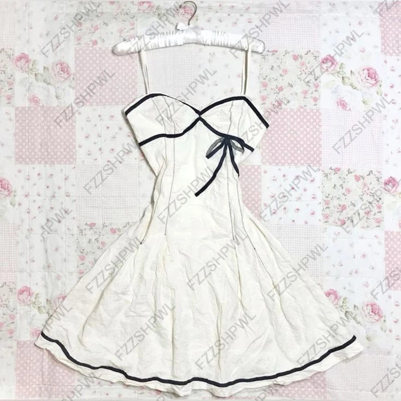 2000s 2000s Summer Punk Gothic Slim Vintage Fashion Dress emo girl  Women Clothing Dress Y2k Style Dot Printed Women Dress Spicy