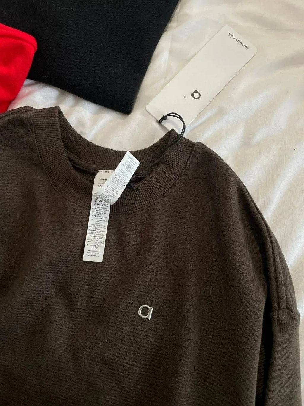 Women's Sports Sweatshirts O Neck Solid Black Red Classic Letter Loose Casual Pullovers Fashion Long Sleeve Hoodies for Women