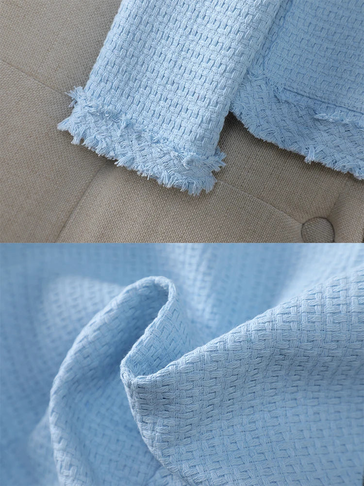 Fashion Pink Beige Blue Black Casual Ladies Blazer Women Long Sleeve Single Breasted O-Neck Slim Female Autumn Winter Jacket