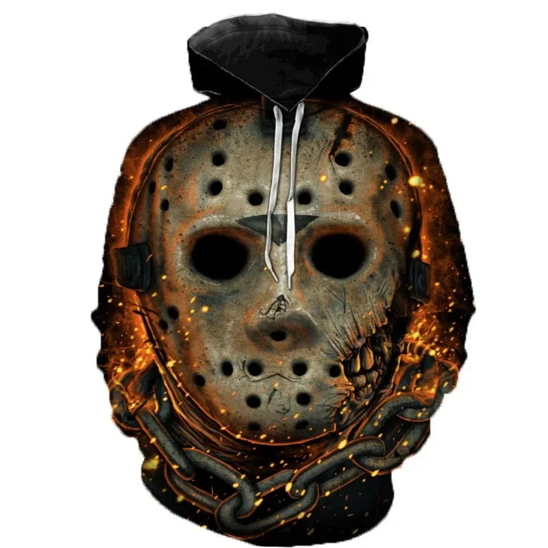 Halloween Horror Killer 3d Print Men/Women Hoodie Casual Oversized Pullover Fashion Popular Sweatshirt Trend Tops Men Clothing