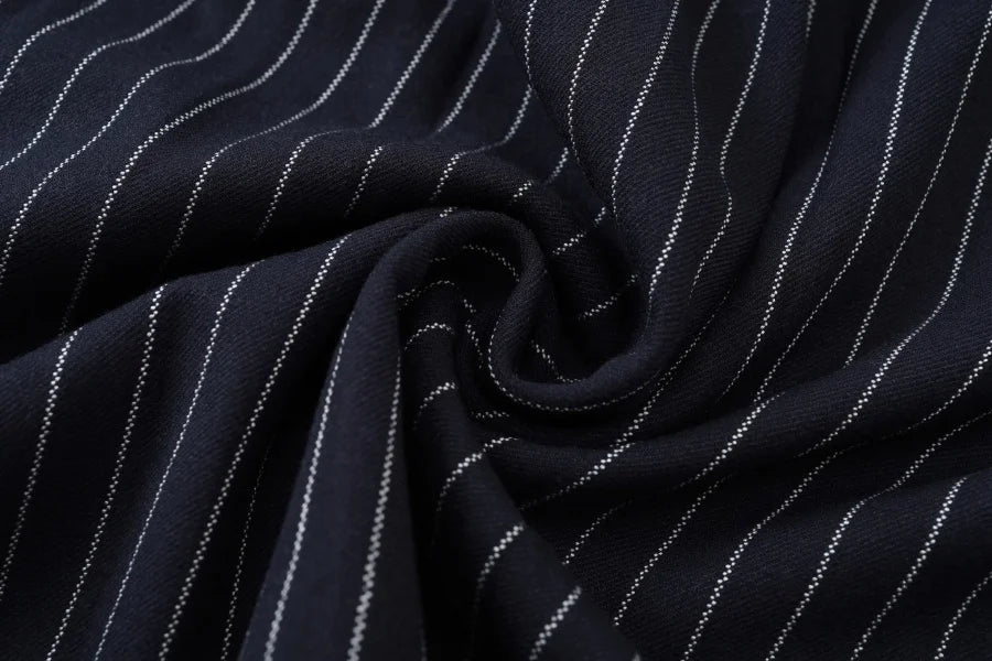 AS AW25 pinstripe collection slip dress + knit mockneck top + embroidery cableknit + stripe pleat skirt