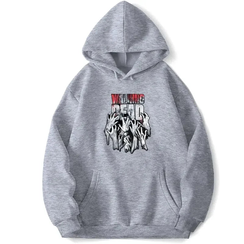 Halloween The Walking Dead Hoodies Horror Scary Print Men Woman Y2k Hoodie Streetwear Sweatshirts Harajuku Pullovers Clothing