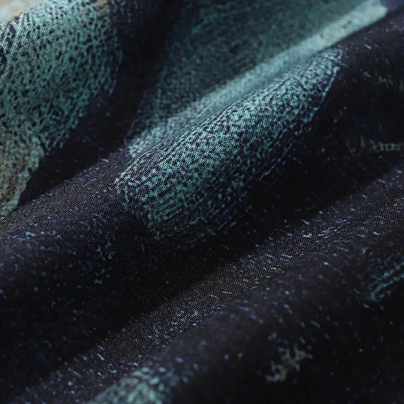 2025 Men Harajuku Hawaiian Shirt Hip Hop Streetwear Butterfly Painting Print Beach Shirt Summer Short Sleeve Aloha Shirt Casual