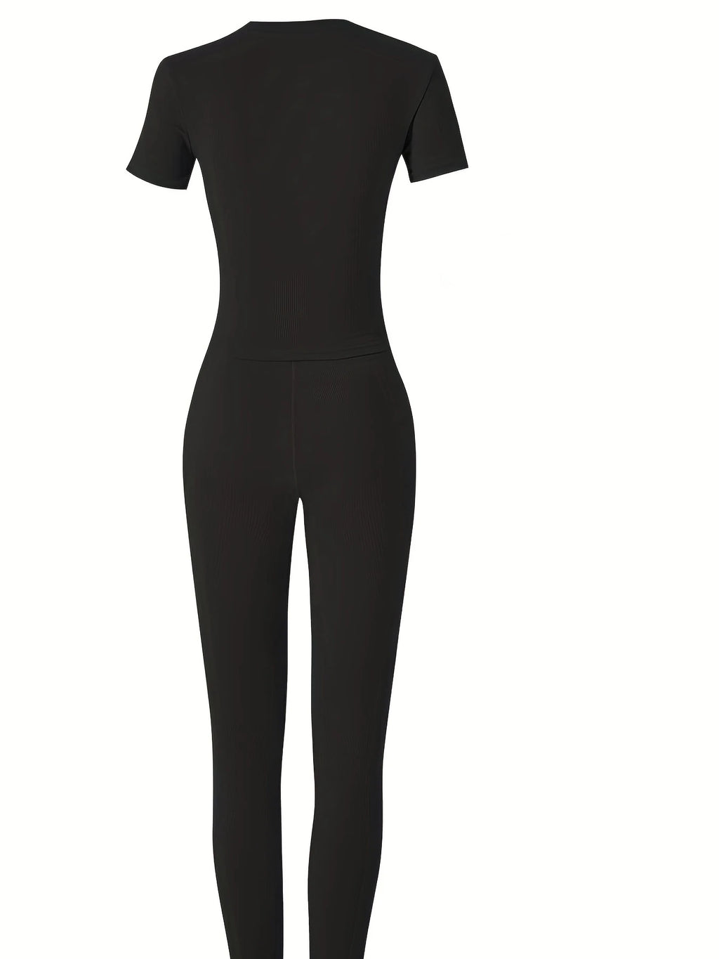 New style Lounge Wear Ribbed Casual 2 Piece Summer Shorts Set For Women Sleeve Top+Elastic Leggings Outfits