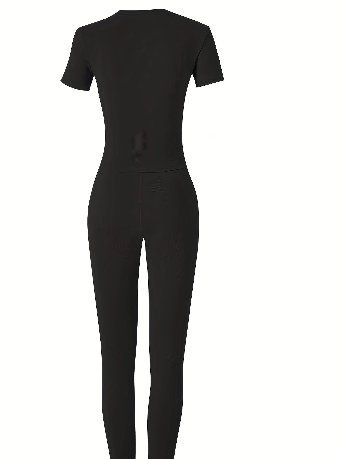 New style Lounge Wear Ribbed Casual 2 Piece Summer Shorts Set For Women Sleeve Top+Elastic Leggings Outfits