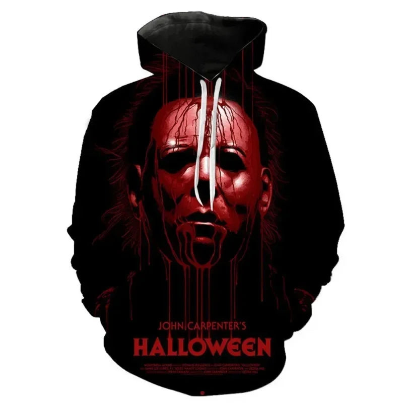 Halloween Horror Killer 3d Print Men/Women Hoodie Casual Oversized Pullover Fashion Popular Sweatshirt Trend Tops Men Clothing