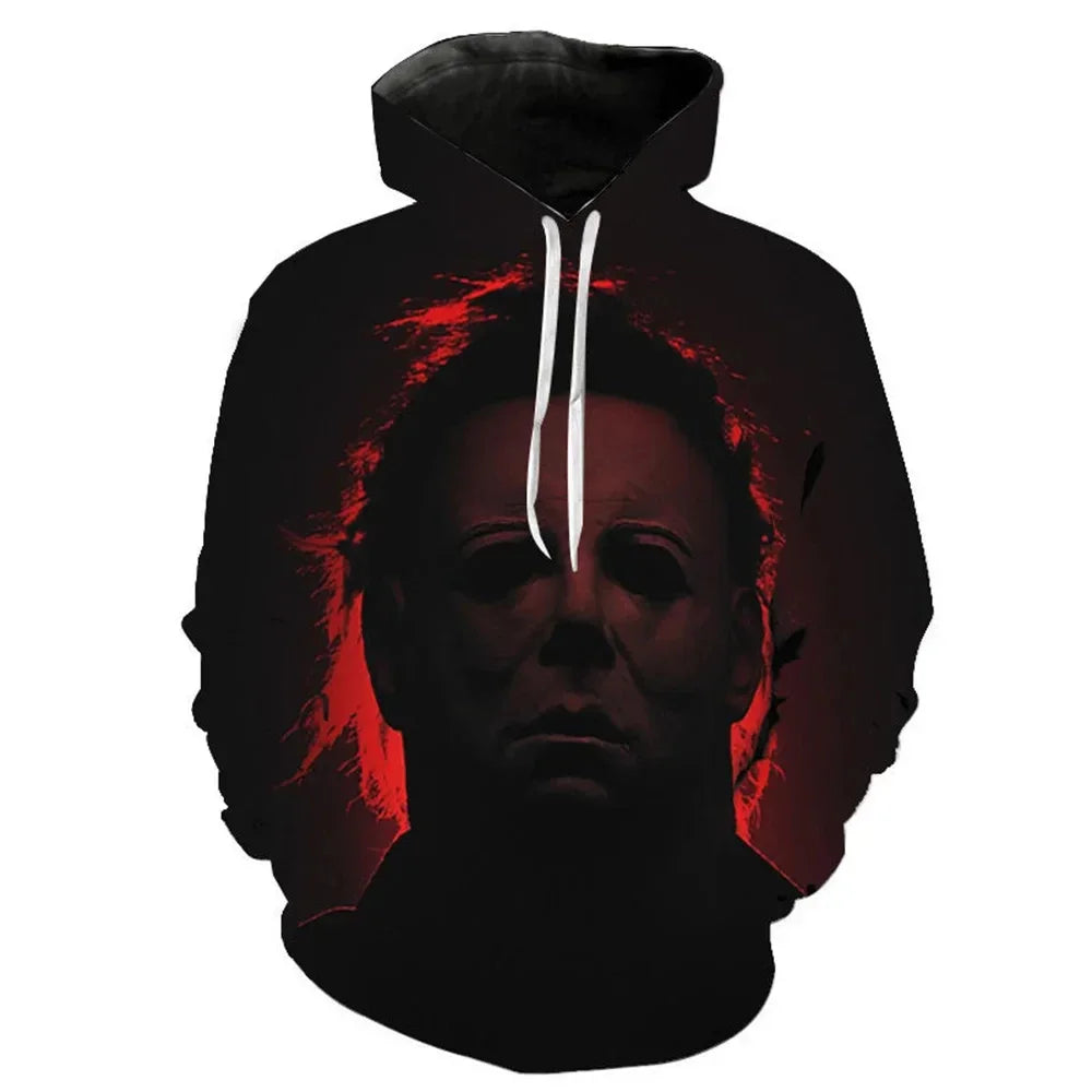Halloween Horror Killer 3d Print Men/Women Hoodie Casual Oversized Pullover Fashion Popular Sweatshirt Trend Tops Men Clothing